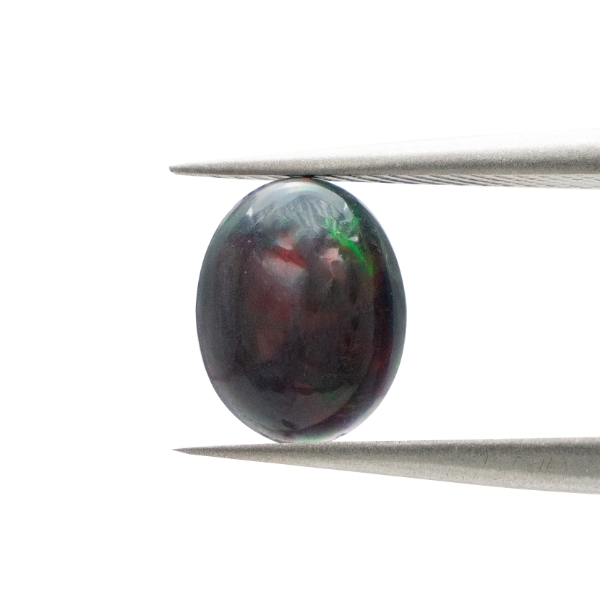 【天然ブラックオパールルース】7×9mm オーバル｜虹色の輝きを宿す神秘の宝石【一点もの】 ③