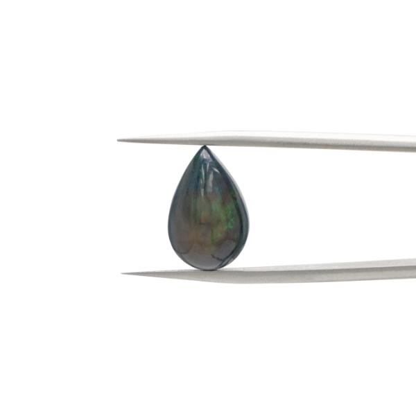 【天然ブラックオパールルース】3.75ct ペアシェイプ｜神秘の虹色が舞う幻想的な一点もの