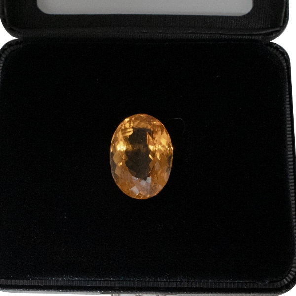 【天然シトリンルース】26.03ct オーバルカット｜太陽の輝きを宿す大粒の一石