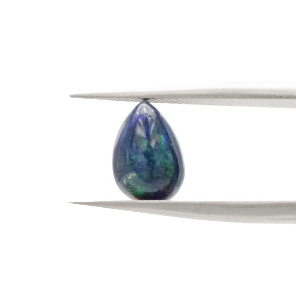 【天然ブラックオパールルース】1.16ct ペアシェイプカット｜神秘の虹色が煌めく一石