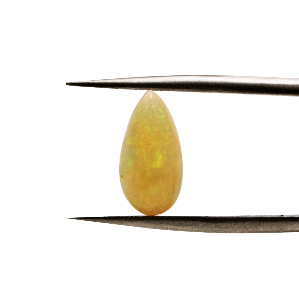 【天然エチオピアオパールルース】1.3ct ペアシェイプカット｜幻想的な虹色が揺れる美麗ルース